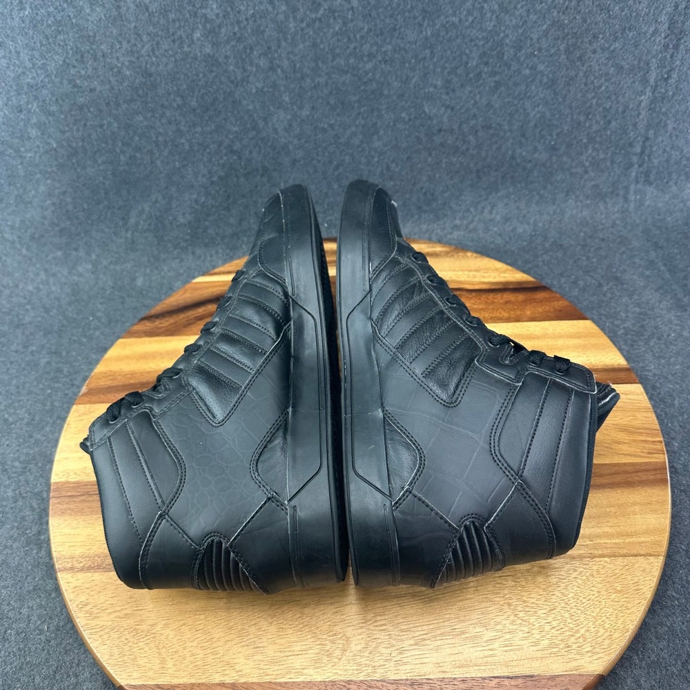Adidas Originals Hard Hi Court AQ6800 Triple Black Mens 13 US High Top Sneaker - Picture 9 of 12